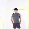 ZED Grey Active Stripe Performance Training T-shirt