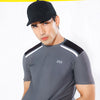 ZED Grey Active Stripe Performance Training T-shirt