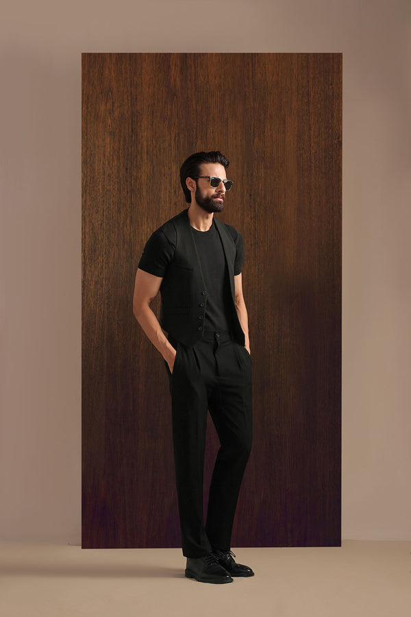 Black HQ Knitted T-shirt