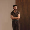 Premium Brown Viscose Lux Pleated Trouser