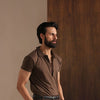Premium Brown Viscose Lux Pleated Trouser