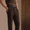 Premium Brown Viscose Lux Pleated Trouser
