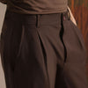 Premium Brown Viscose Lux Pleated Trouser