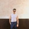 White Sleeveless Tank Top