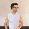 White Sleeveless Tank Top