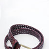 Burgundy Braided Leather Belt
