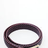 Burgundy Braided Leather Belt