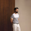White Nautical Knit T-Shirt