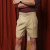 Sand Gurkha Chino Pleated Shorts