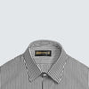White and Black Striped Premium Cotton Shirt