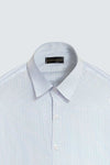 White and Blue Striped Premium Cotton Shirt