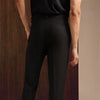 Premium Black Viscose Lux Pleated Trouser