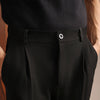 Premium Black Viscose Lux Pleated Trouser