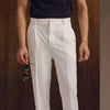Premium White Viscose Lux Pleated Trouser