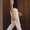 Premium White Viscose Lux Pleated Trouser