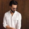 White Cuban Vice Linen Shirt