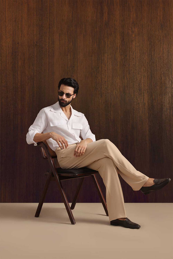 White Cuban Vice Linen Shirt