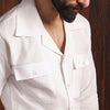 White Cuban Vice Linen Shirt
