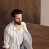 White Metro Crinkle Zip-Up Shirt