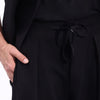 Black Premium Elasticated Wide-Leg Trousers