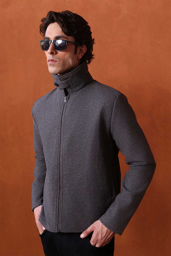 The Langdon Cropped Wool Jacket