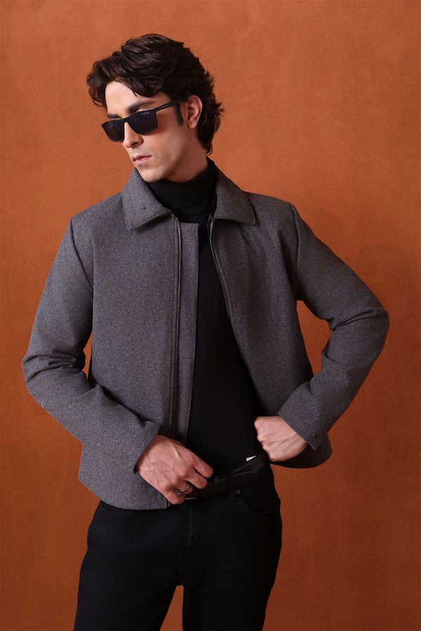 The Langdon Cropped Wool Jacket