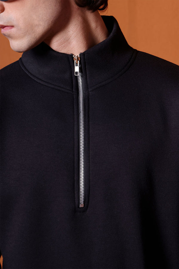 Relaxed Fit Zip-Top Sweatshirt