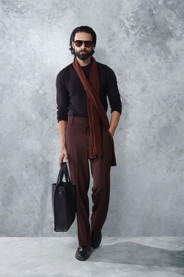 Black HQ Knitted Full Sleeves T-shirt