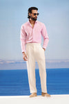 Premium White Viscose Onyx Straight Fit Trousers