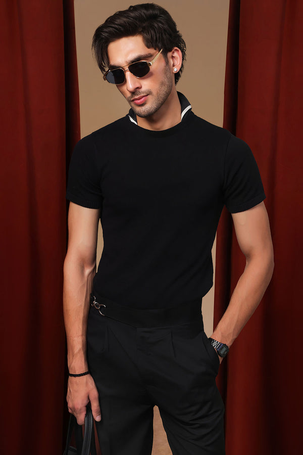Black Flannel Marcello Trousers
