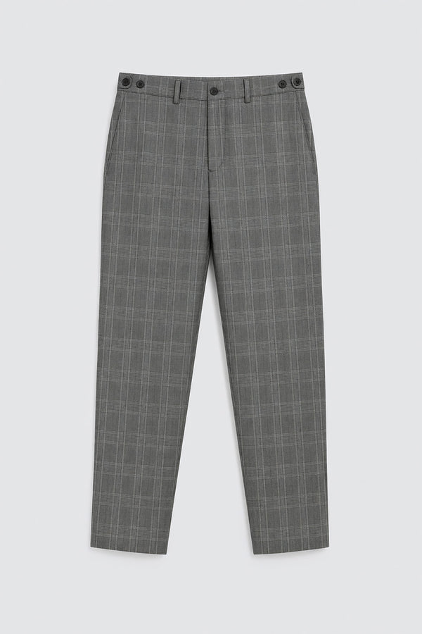Grey Prince of Wales Check Suit Premium Trousers