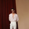 Cream Flannel Marcello Trousers