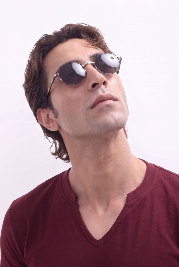Maroon Bordeaux V-Neck T-shirt