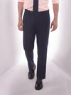 Navy Hand Tailored Premium Pinstripe Trousers