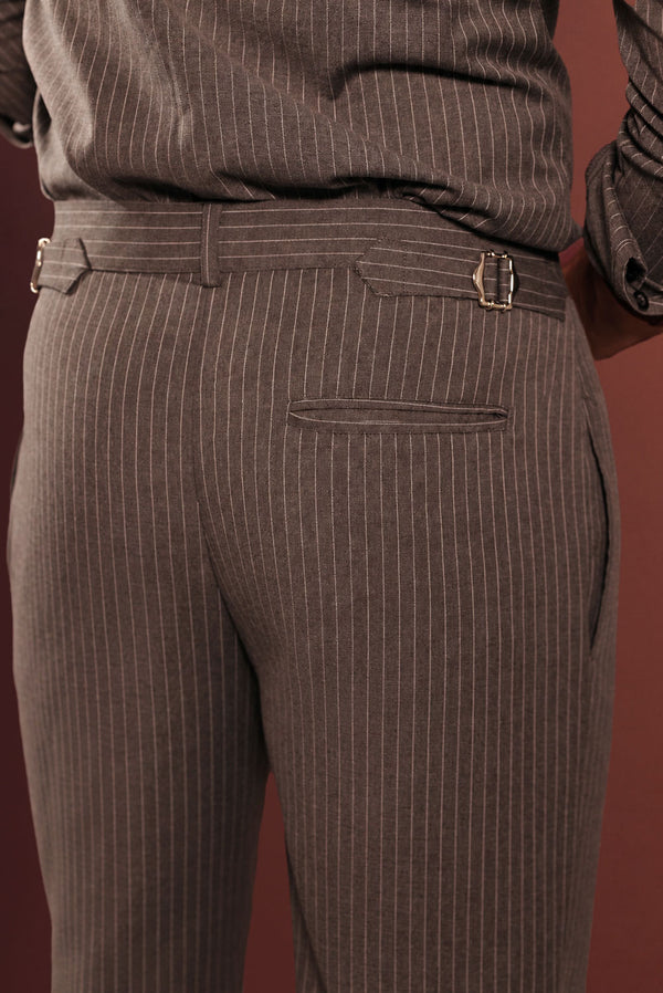 Regent Grey Pinstripe Trousers