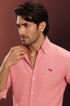 Coral Rose Chambray Oxford Shirt