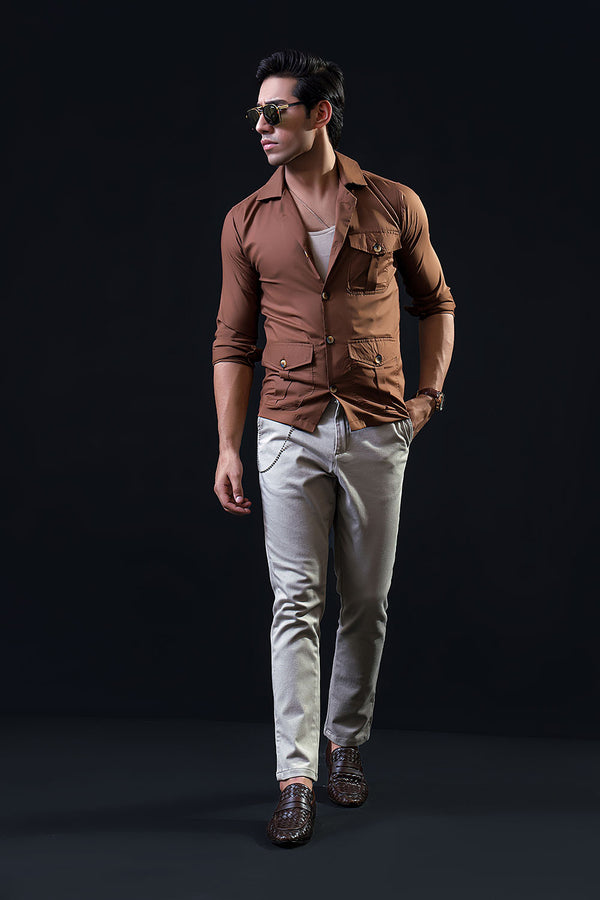 Brown Safari Shirt