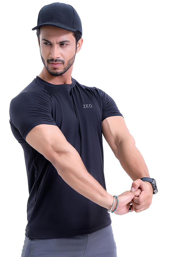 Black Dry-Fitt Poly Tee