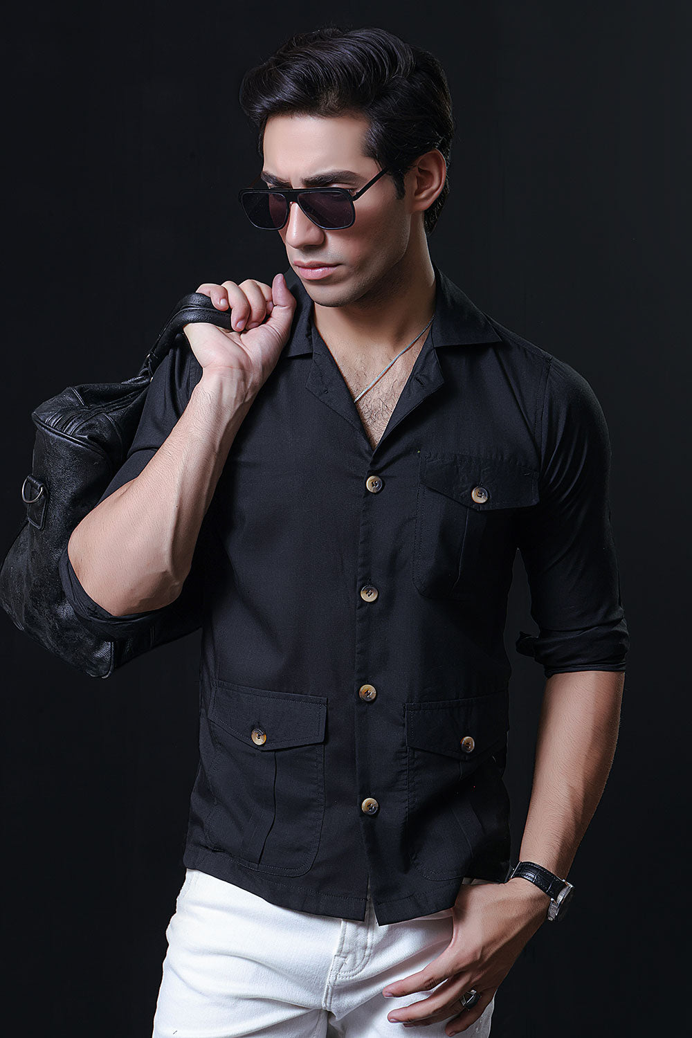 Black Safari Shirt