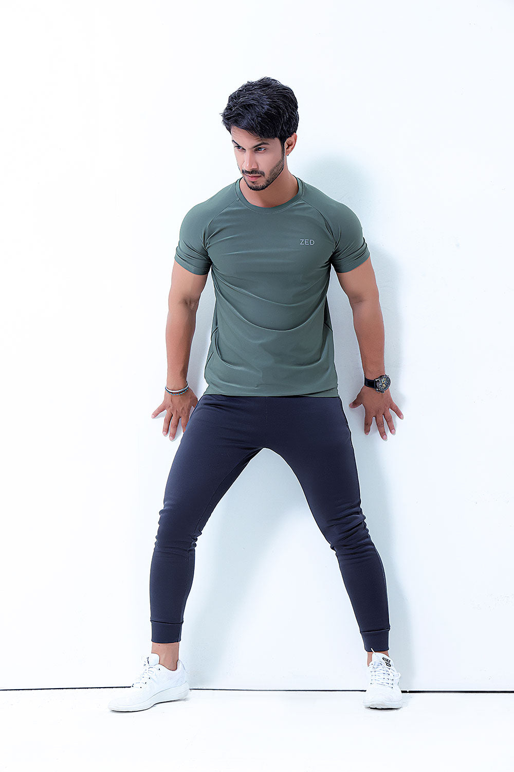 Olive Dry-Fitt Poly Tee
