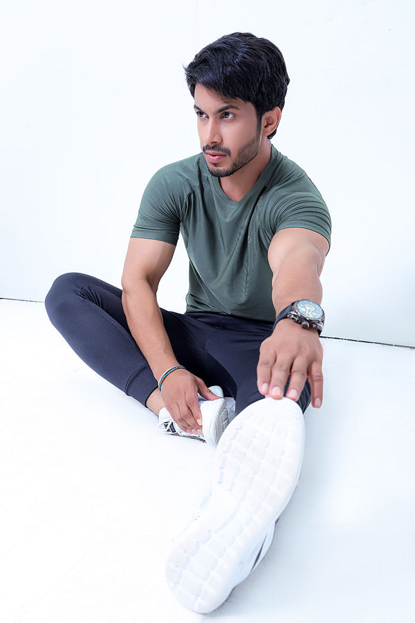 Olive Dry-Fitt Poly Tee