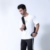 Black Side Tape Popper Tricot Joggers