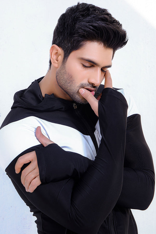 ZED Muscle Fit Training Hoodie With Contrast Panel