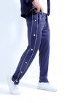 Blue Side Tape Popper Tricot Joggers