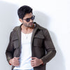 Green Double Pocket Polyamide Jacket