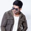 Green Double Pocket Polyamide Jacket