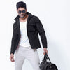 Black Double Pocket Polyamide Jacket