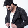 Black Double Pocket Polyamide Jacket
