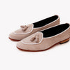 Super Low Top Beige Suede Loafers