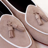 Super Low Top Beige Suede Loafers